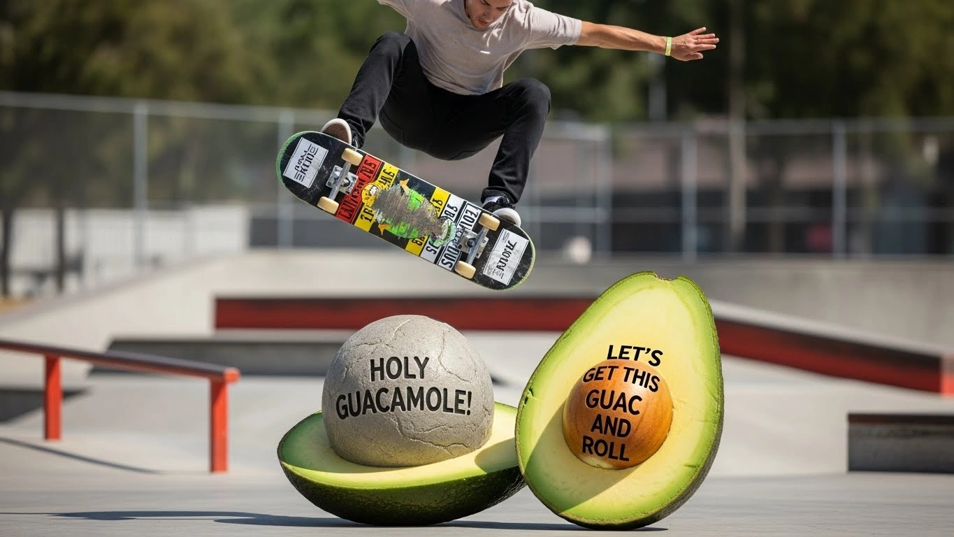 Night & Glow Skateboarding Puns