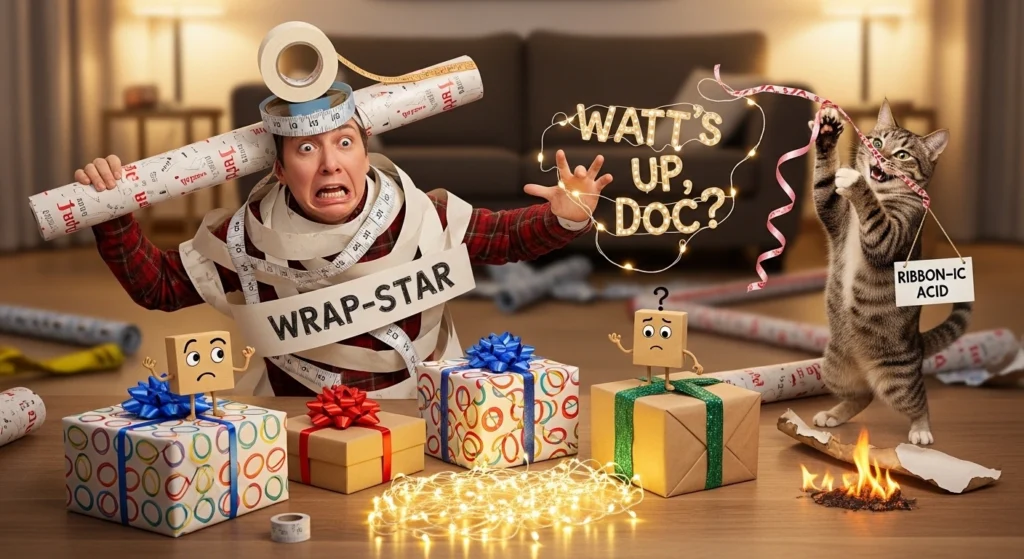 Wrapping Puns Captions