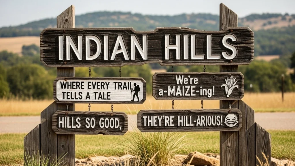 Indian Hills Sign Puns